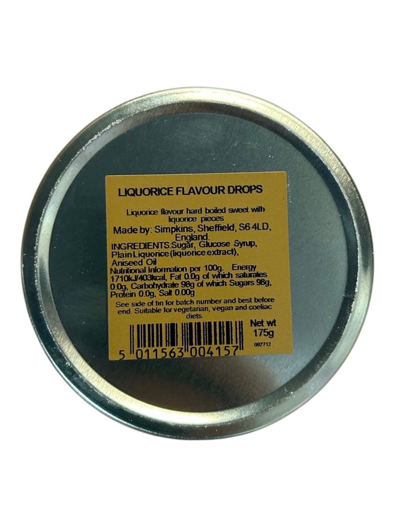 Simpkins Nipits Original Liquorice Drops Travel Tin 175g - Happy Candy UK LTD