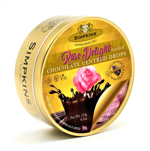 Simpkins Rose Chocolate Drops Travel Tin 175g - Happy Candy UK LTD