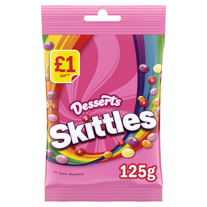 Skittles Dessert Flavoured Treat Bag 125g - Happy Candy UK LTD