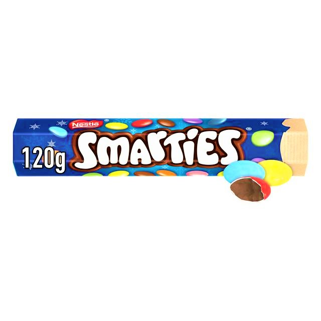 Smarties Milk Chocolate Giant Christmas Tube 120g - Happy Candy UK LTD