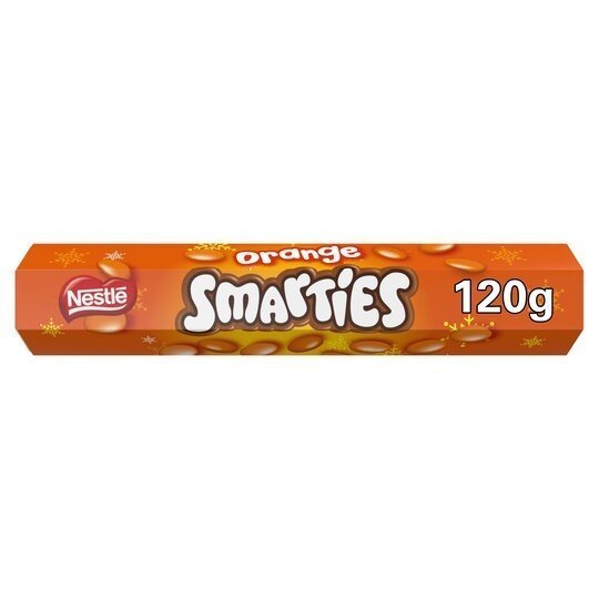 Smarties Orange Milk Chocolate Giant Christmas Tube 120g - Happy Candy UK LTD