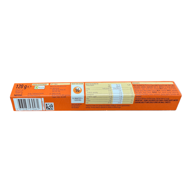 Smarties Orange Milk Chocolate Giant Tube 120g