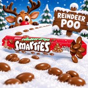 Smarties Reindeer Drops Milk Chocolate Giant Tube 120g