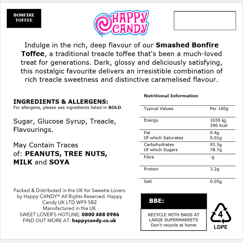 Smashed Bonfire Toffee Traditional Treacle Toffee