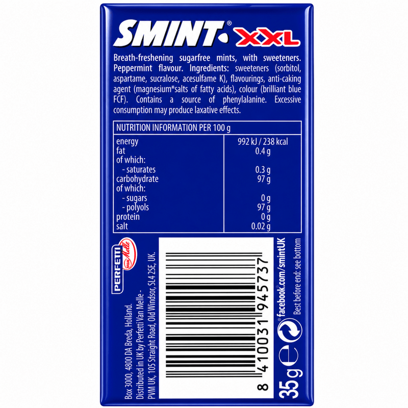 SMINT Peppermint XXL 50 Mints Tin 35g