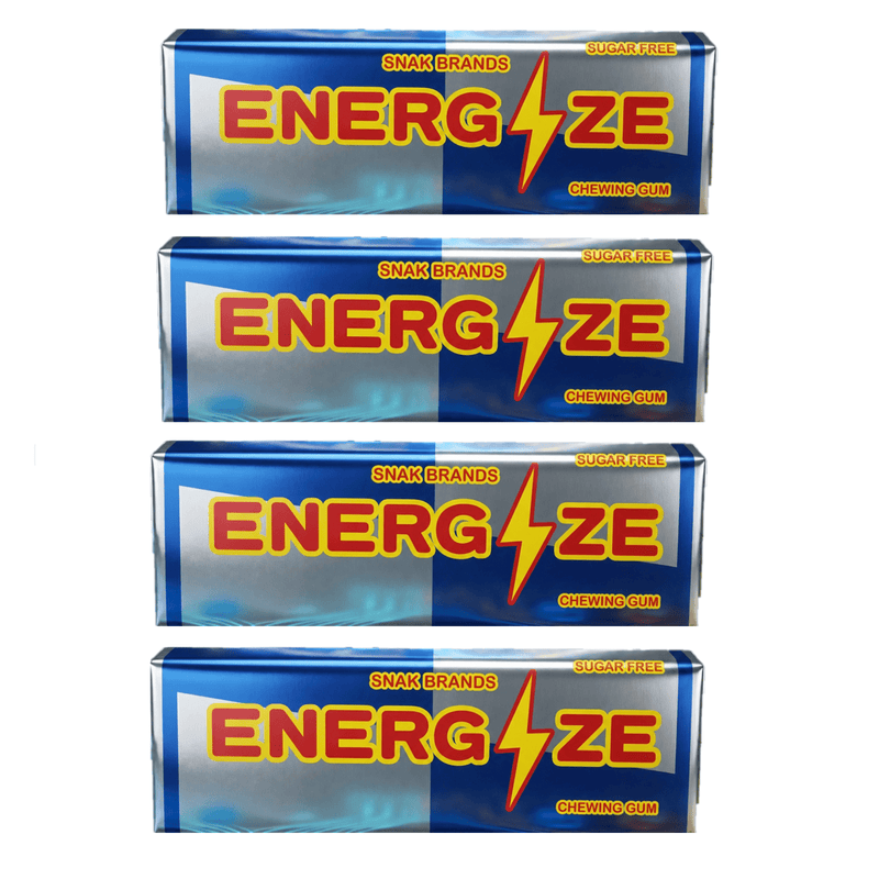 Snak Brands ENERGIZE Chewing Gum 10 Pellets (4X12g)