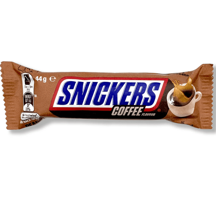 Snickers COFFEE (AUSTRALIAN) Milk Chocolate Bars BULK BOX 25X44g