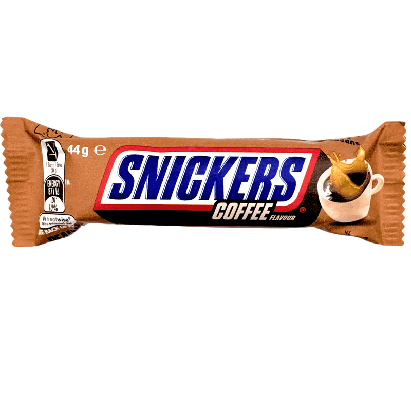 Snickers COFFEE (AUSTRALIAN) Milk Chocolate Bars BULK BOX 25X44g