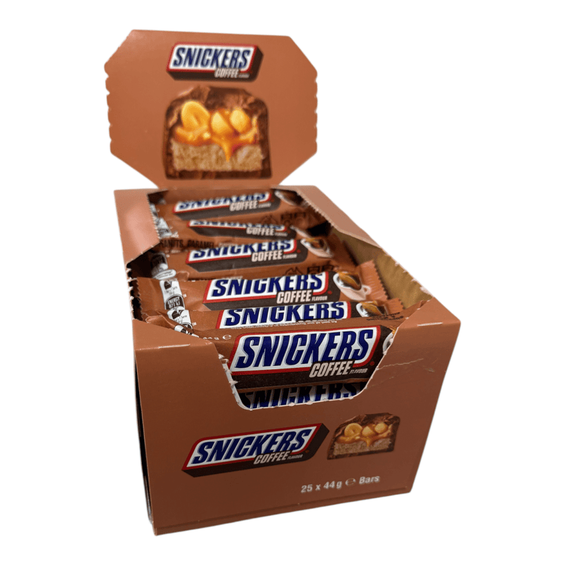 Snickers COFFEE (AUSTRALIAN) Milk Chocolate Bars BULK BOX 25X44g