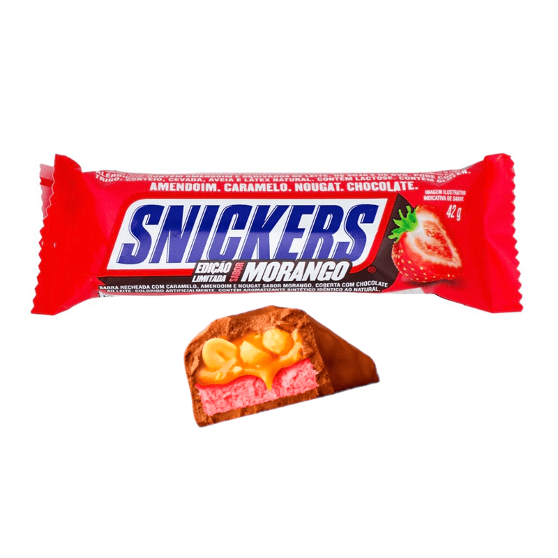 Snickers Morango STRAWBERRY (IMPORT) Milk Chocolate Bar 42g — Happy ...