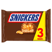 Snickers Peanut Multipack Chocolate Bars 3 Pack 150g