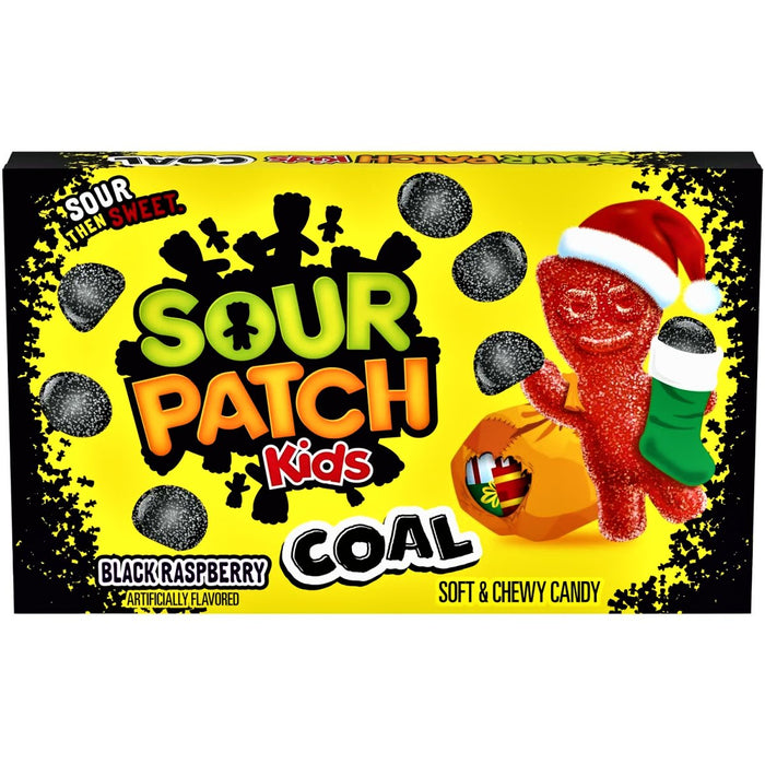 Sour Patch Kids COAL BLACK RASPBERRY Theatre Box 88g - Happy Candy UK LTD