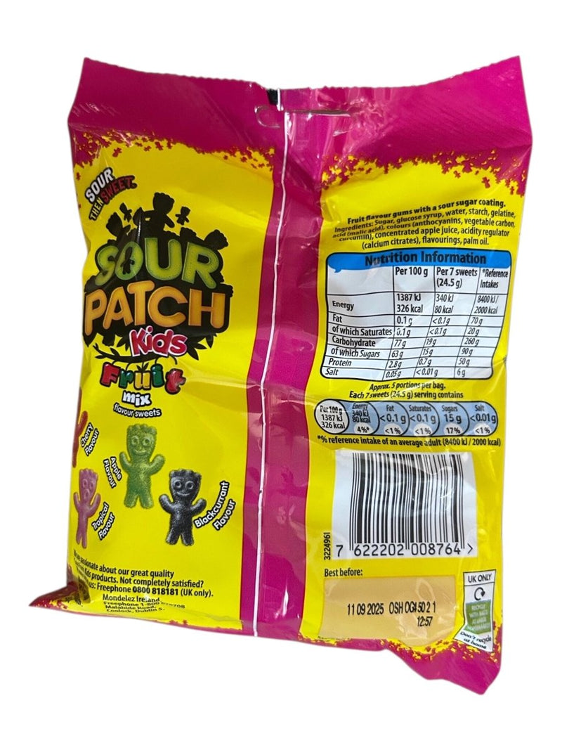 Sour Patch Kids Fruit Mix Share Bag 130g - Happy Candy UK LTD