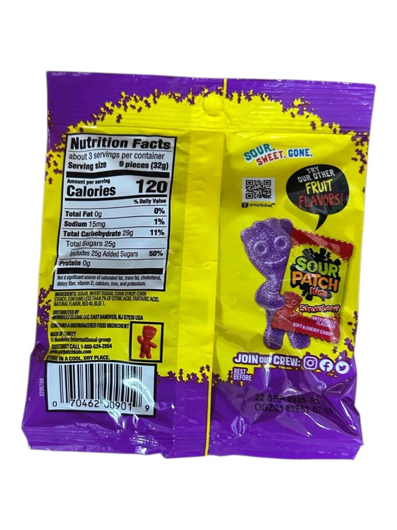 Sour Patch Kids Grape Share Bag (USA) 101g - Happy Candy UK LTD