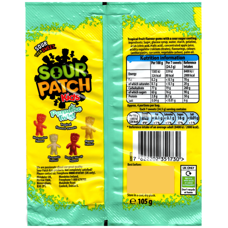 Sour Patch Kids Paradise Twist 105g