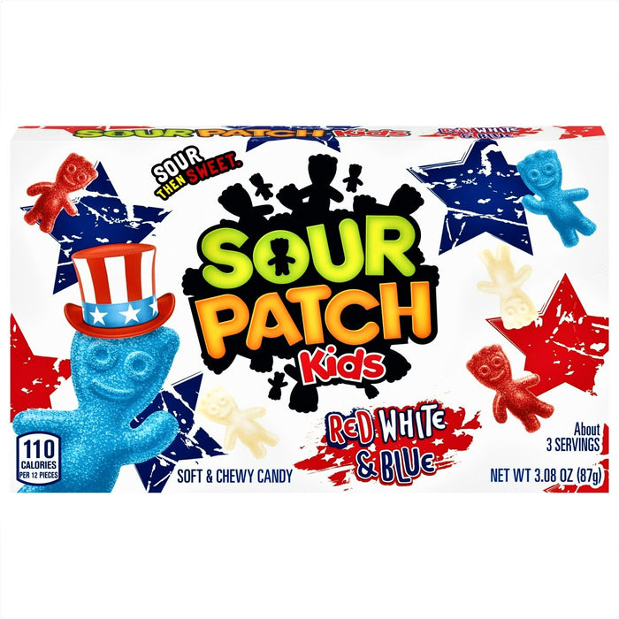 Sour Patch Kids RED, WHITE & BLUE (USA) 87g - Happy Candy UK LTD