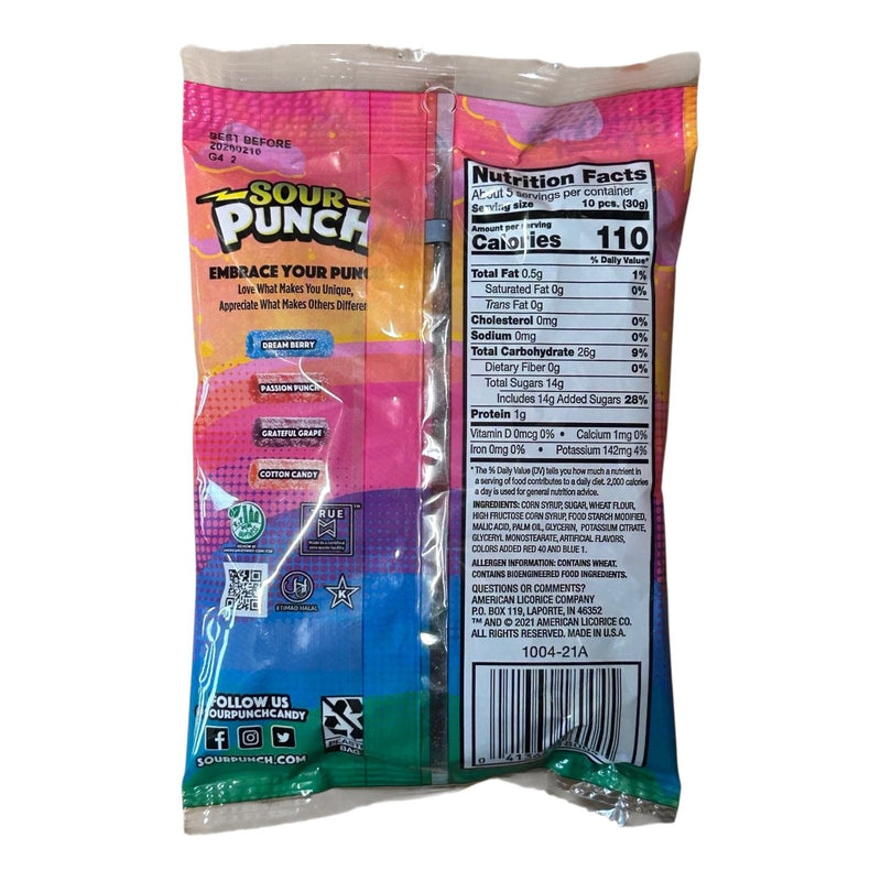 Sour Punch Bites NOT SO SOUR (USA) Bag 142g - Happy Candy UK LTD
