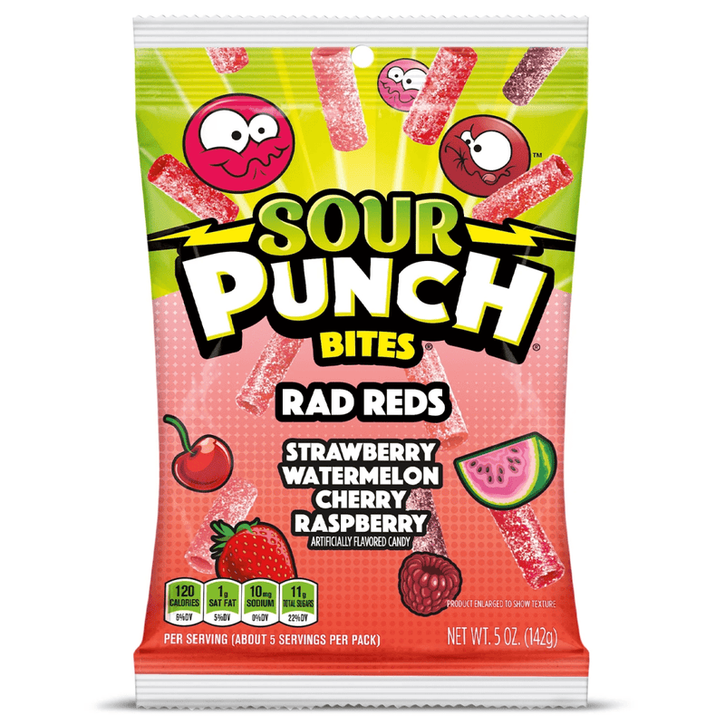 Sour Punch Bites RAD REDS (USA) Bag 142g - Happy Candy UK LTD
