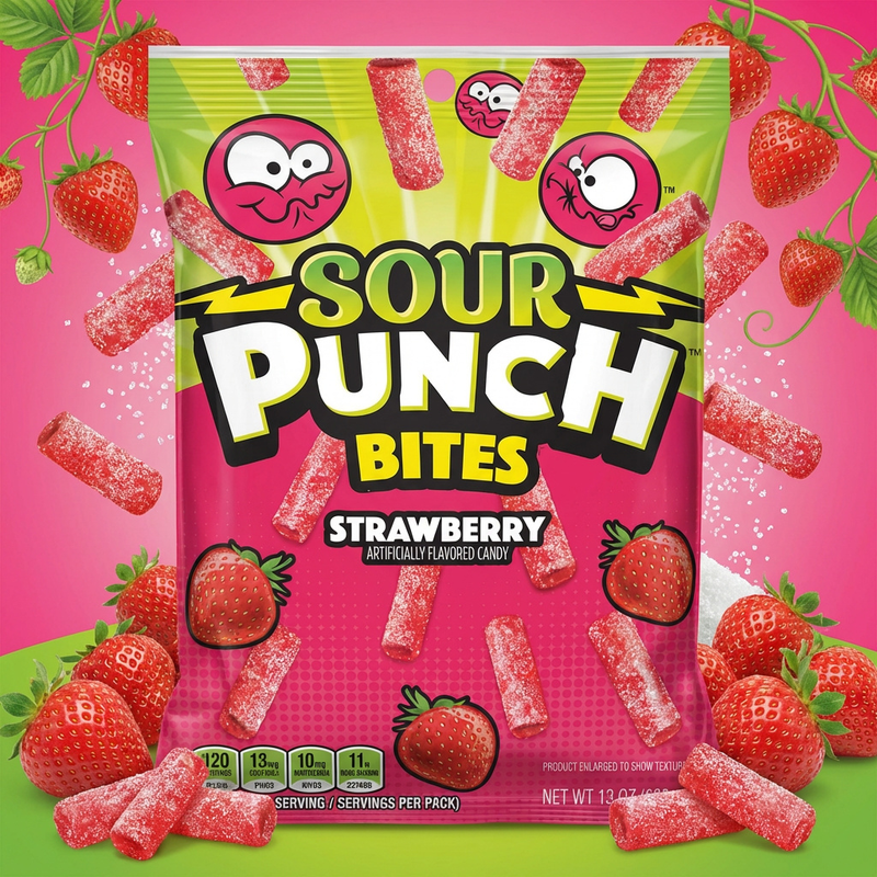 Sour Punch Bites STRAWBERRY (USA) Bag 142g