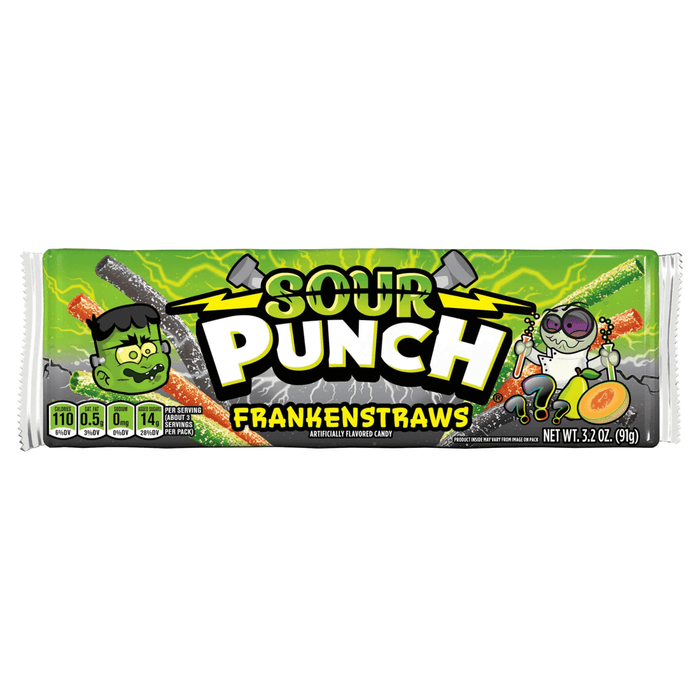 SOUR PUNCH Frankenstraws HALLOWEEN Candy (USA) 91g - Happy Candy UK LTD