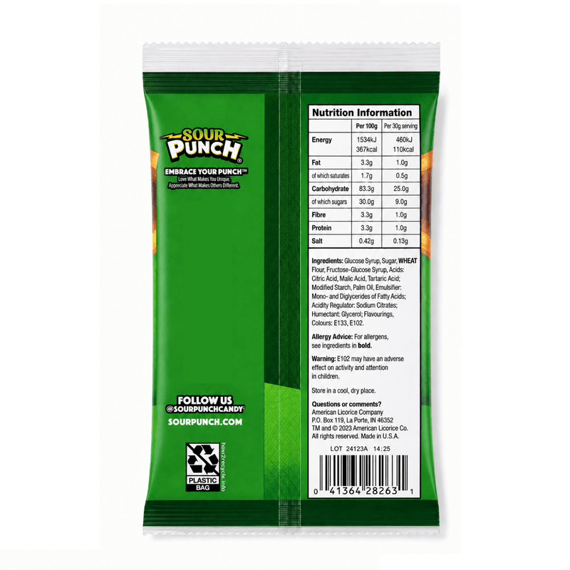 Sour Punch Pickle Roulette Bites Bag (USA) 140g