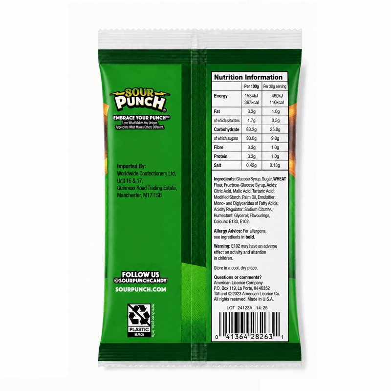 Sour Punch Pickle Roulette Bites Bag (USA) 140g