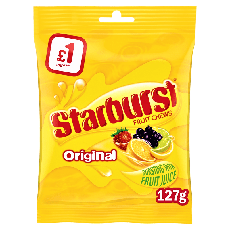 Starburst Original Fruity Chews Share Bag 127g - Happy Candy UK LTD