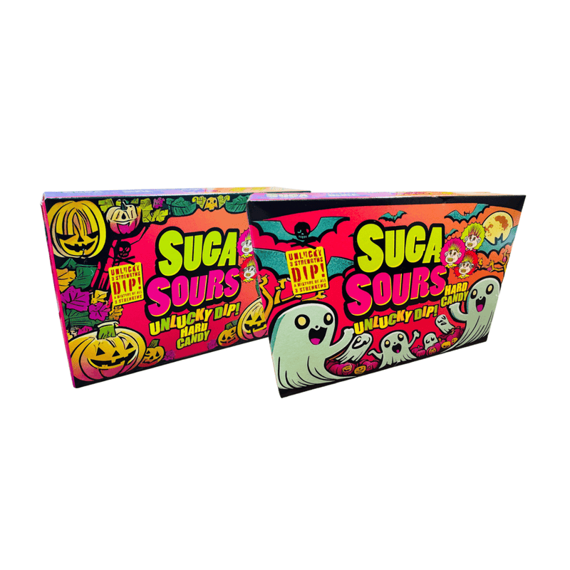 SUGA SOURS Unlucky Dip HALLOWEEN Theatre Box 100g - Happy Candy UK LTD
