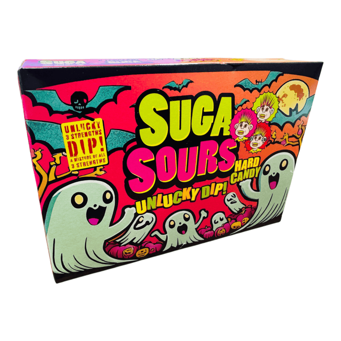 SUGA SOURS Unlucky Dip HALLOWEEN Theatre Box 100g - Happy Candy UK LTD
