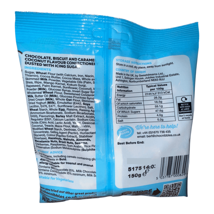 Sweet Dreams COCONUT Choc Nibbles Limited Edition Bag 150g - Happy Candy UK LTD
