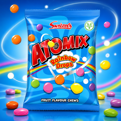 Swizzels ATOMIX Rainbow Drops Candy Bag 110g