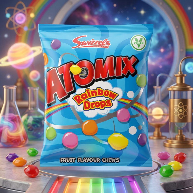 Swizzels ATOMIX Rainbow Drops Candy Bag 110g