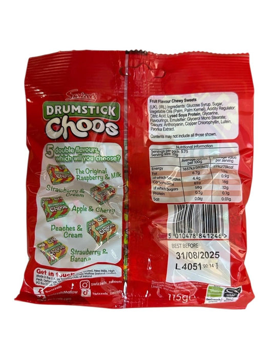 Swizzels Drumstick Choos Share Bag 115g - Happy Candy UK LTD