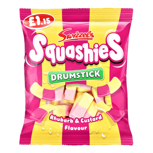 Swizzels Drumstick Squashies Rhubarb & Custard Share Bag 131g - Happy Candy UK LTD