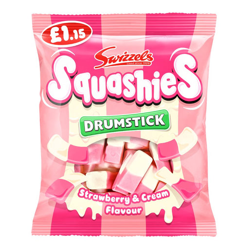 Swizzels Drumstick Squashies Strawberry & Cream Share Bag 120g - Happy Candy UK LTD
