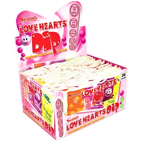 Swizzels LOVE HEARTS DIP BULK BOX 36 X 23g