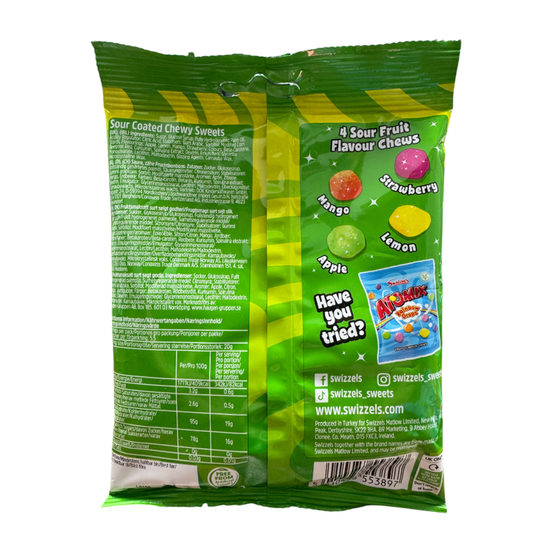 Swizzels SOUR ATOMIX Refreshers Candy Bag 110g