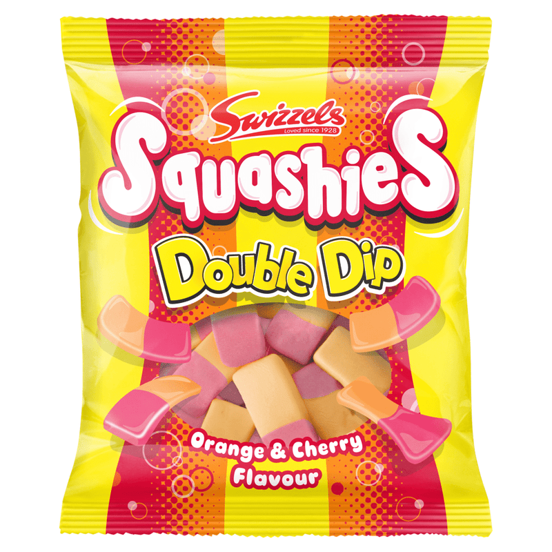 Swizzels Squashies Double Dip Orange & Cherry Bag 120g