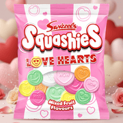 Swizzels Squashies LOVE HEARTS Mixed Fruit Share Bag 120g