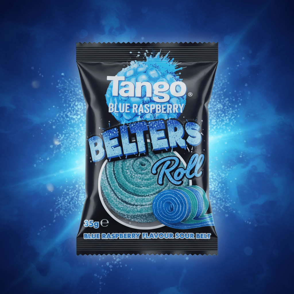 Tango Blue Raspberry Belters Roll 35g — Happy Candy UK LTD