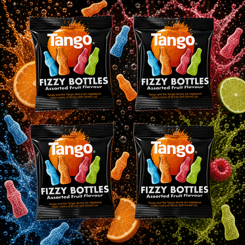 Tango Mixed Fruit Fizzy Bottles Mini Bags 4 Pack (4x16g)