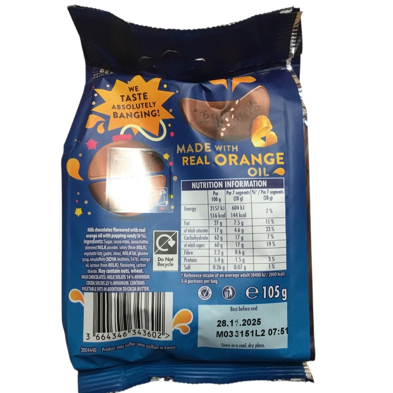 Terry's Chocolate Orange Exploding Minis Pouch 105g - Happy Candy UK LTD