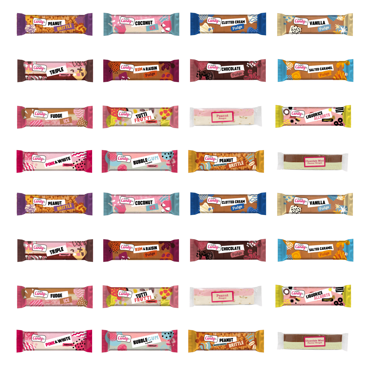 The Real Candy Co. Fudge Nougat Brittle Bar Selection — Happy Candy UK LTD