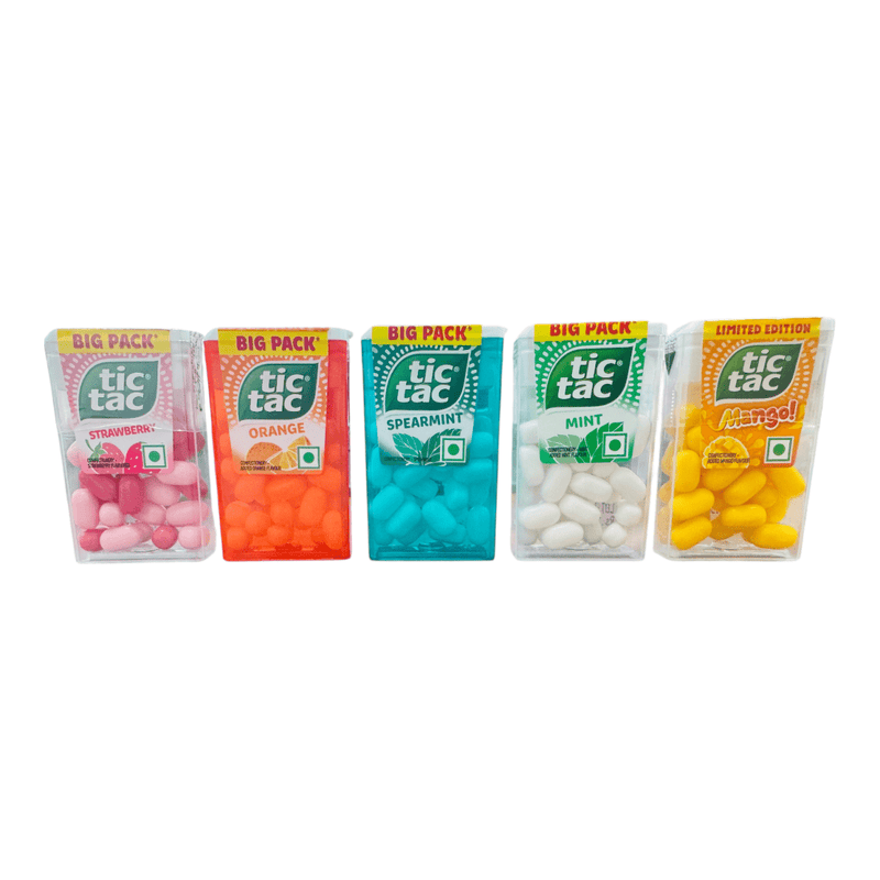 Tic Tac Fruits & Mints 5 Pack IMPORT (5 X 13g)