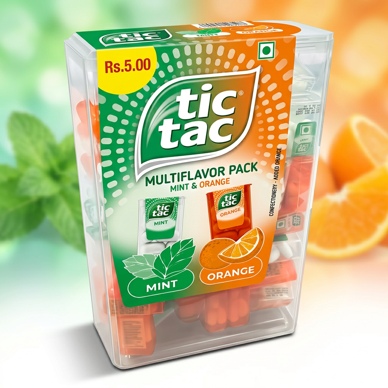 Tictac Iconic Jar Mint & Orange GIANT 75 PACK (IMPORT) 75X3.4g 255g