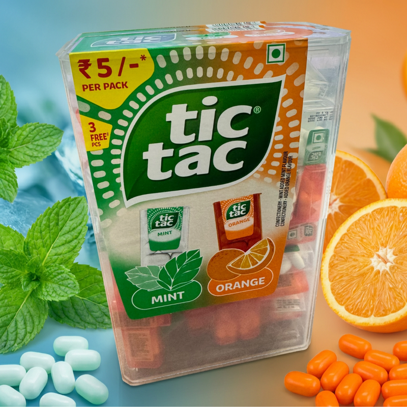 Tictac Iconic Jar Mint & Orange GIANT 75 PACK (IMPORT) 75X3.4g 255g