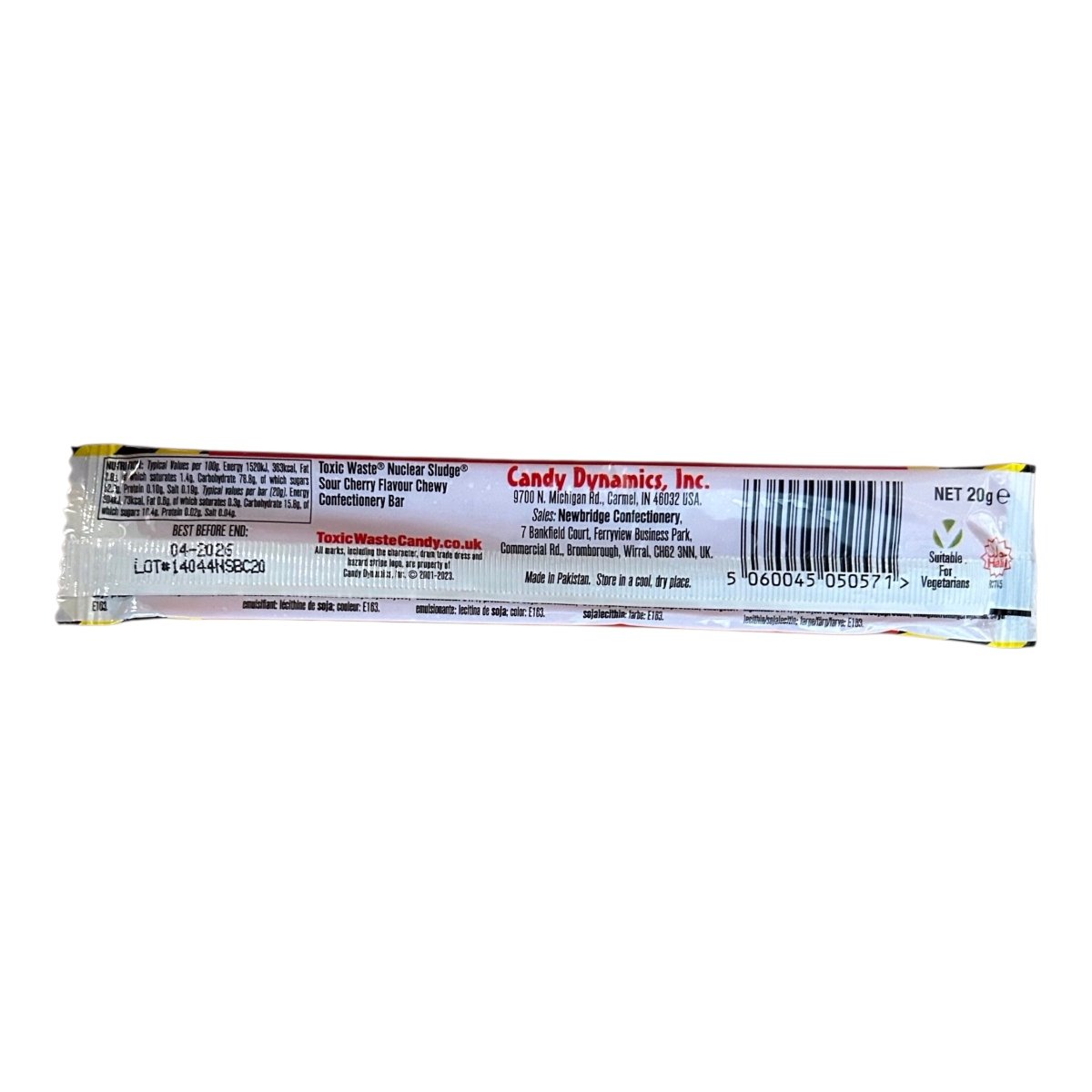 Toxic Waste Sour Cherry Chew Bar 20g — Happy Candy UK LTD