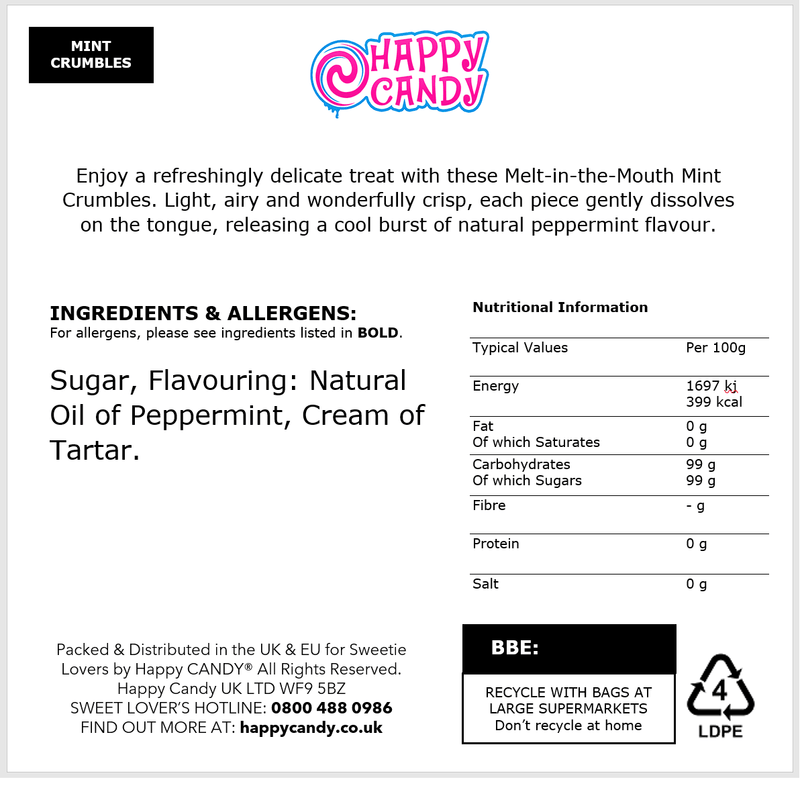 Traditional Meltaway Mint Crumbles – Weigh Out Sweets