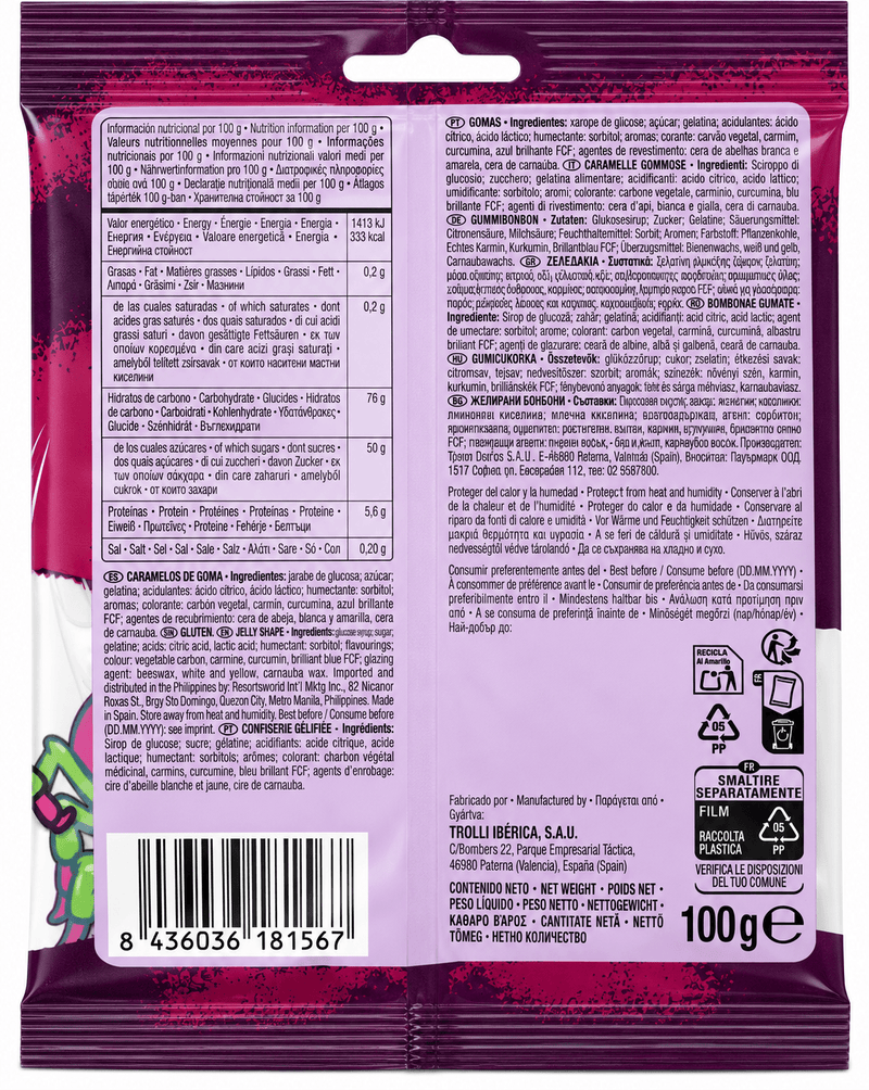 Trolli TARANTULA Halloween Candy Bag 100g