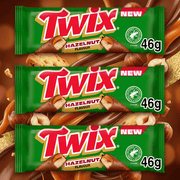 Twix Hazelnut Milk Chocolate Bar 3 Pack 3x46g